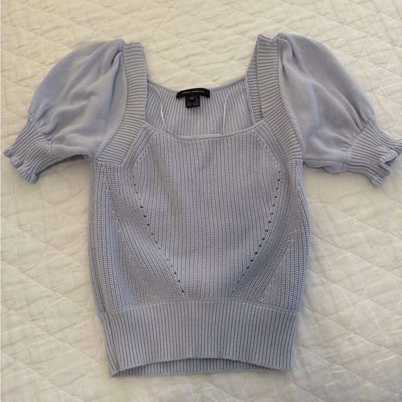 French Connection Sweaters - french connection periwinkle puff sleeve Knit Top